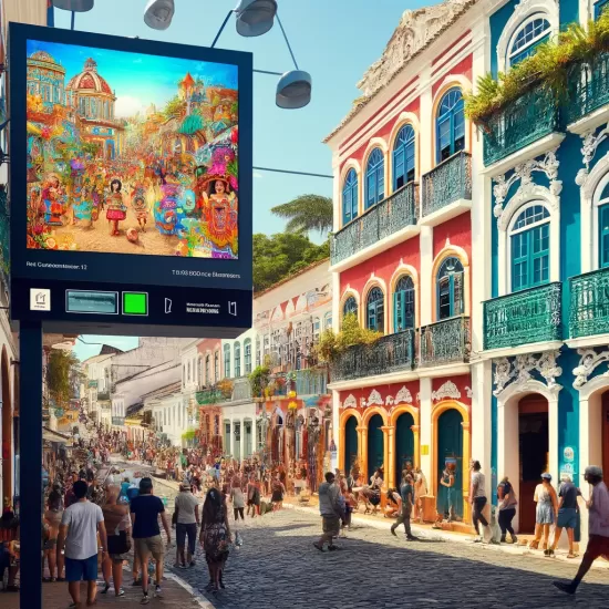 Pain&eacute;is de LED e a Promo&ccedil;&atilde;o do Turismo Cultural em Olinda